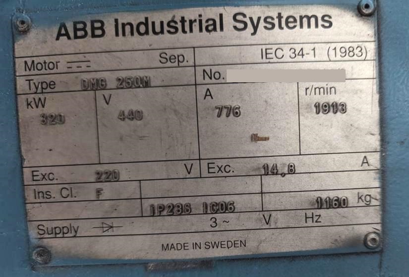 【中古】ABB製モーターの詳細画像｜1枚目